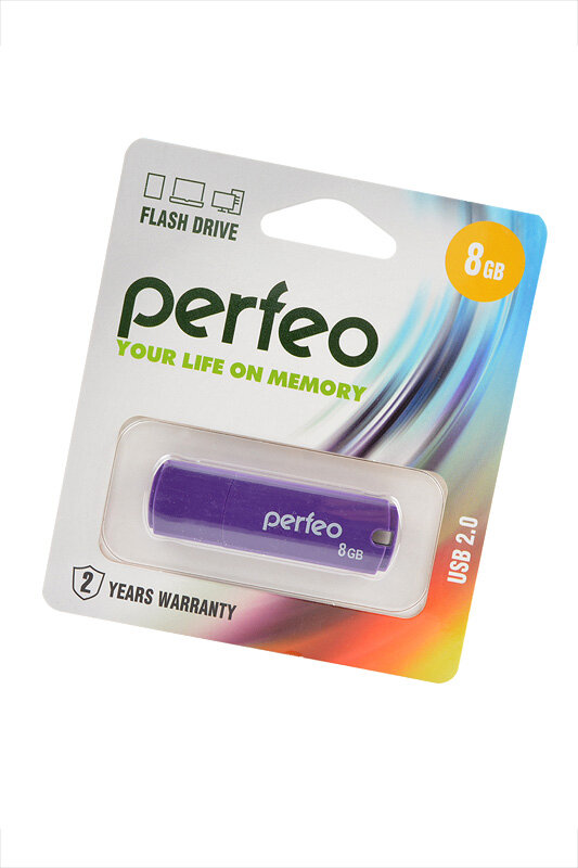 Perfeo USB флешка 8ГБ Perfeo PF-C05P008 Purple