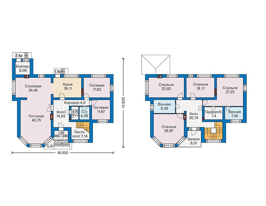 Проект дома Plans-46-14 (293 кв.м, керамический камень) - фотография № 3