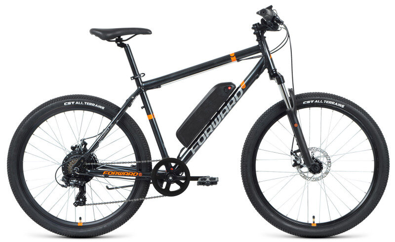 Электровелосипед Forward Cyclone Plus 26 2.0 Disc 500W (2021) 19" Темно-синий (171-184 см)