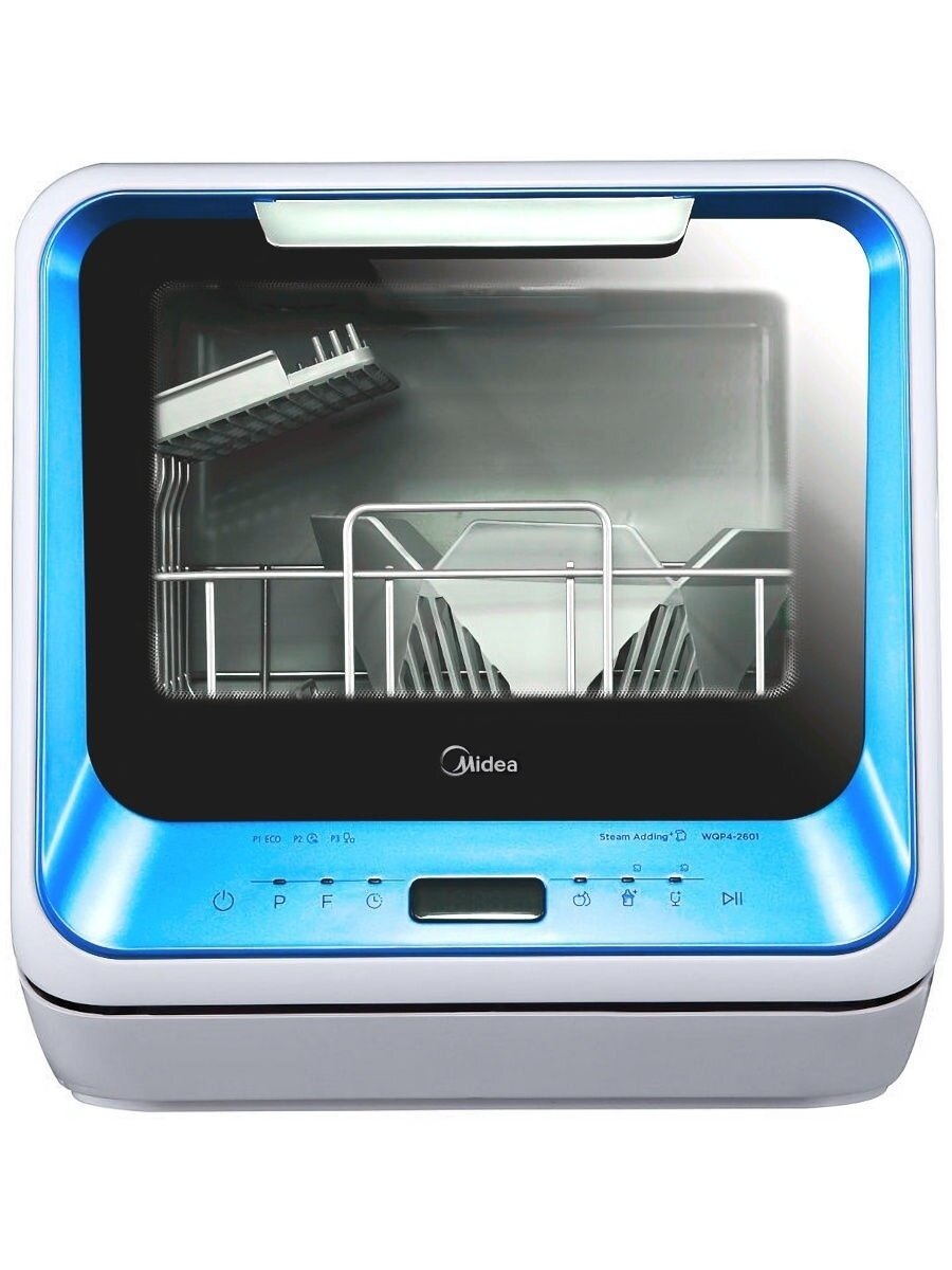 Компактная посудомоечная машина Midea MCFD42900 BL MINI, синий