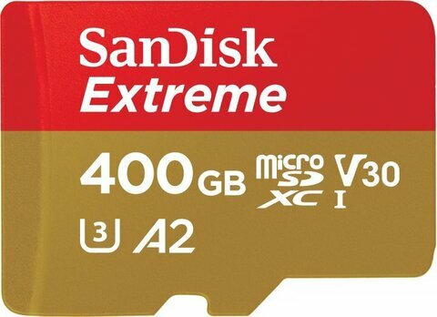 Карта памяти SanDisk Extreme microSDXC 400 ГБ Class 10, V30, A2, U3