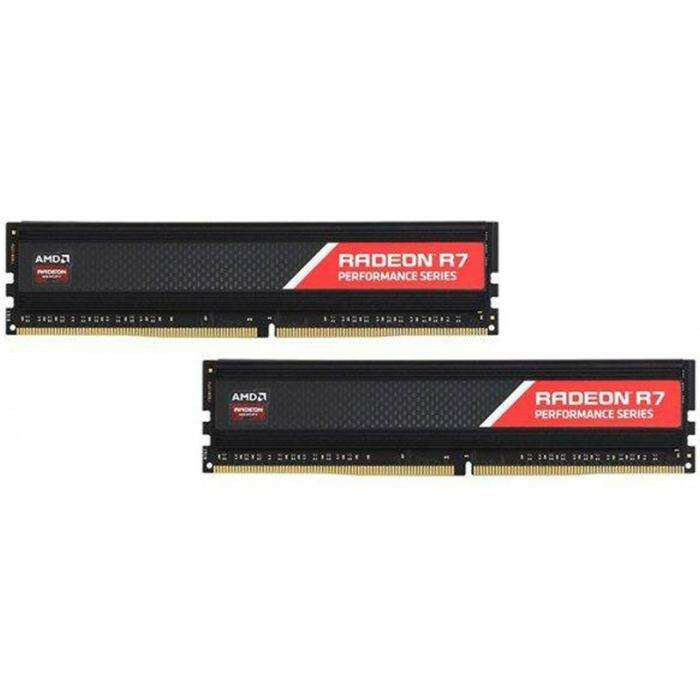 16GB AMD Radeon™ DDR4 2666 DIMM R7 Performance Series Black Gaming Memory R7S416G2606U2K Non-ECC, CL16, 1.2V, Heat Shield, Kit (2x8GB), RTL (183122)