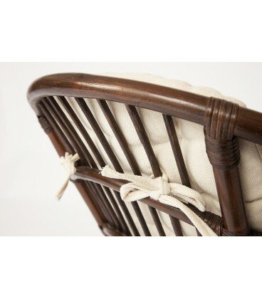 Комплект для отдыха TURKEY (диван + 2 кресла + стол со стеклом ) /с подушками/, грецкий орех - фотография № 4