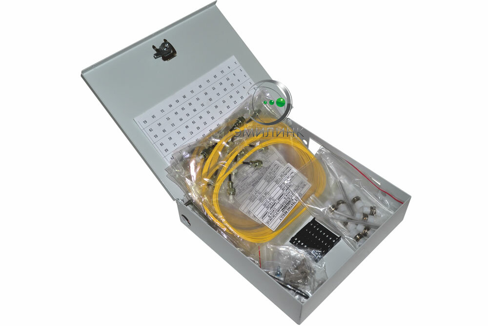 Кросс настенный Мини, предсобранный, 4 порта FC/UPC, 9/125 мкм