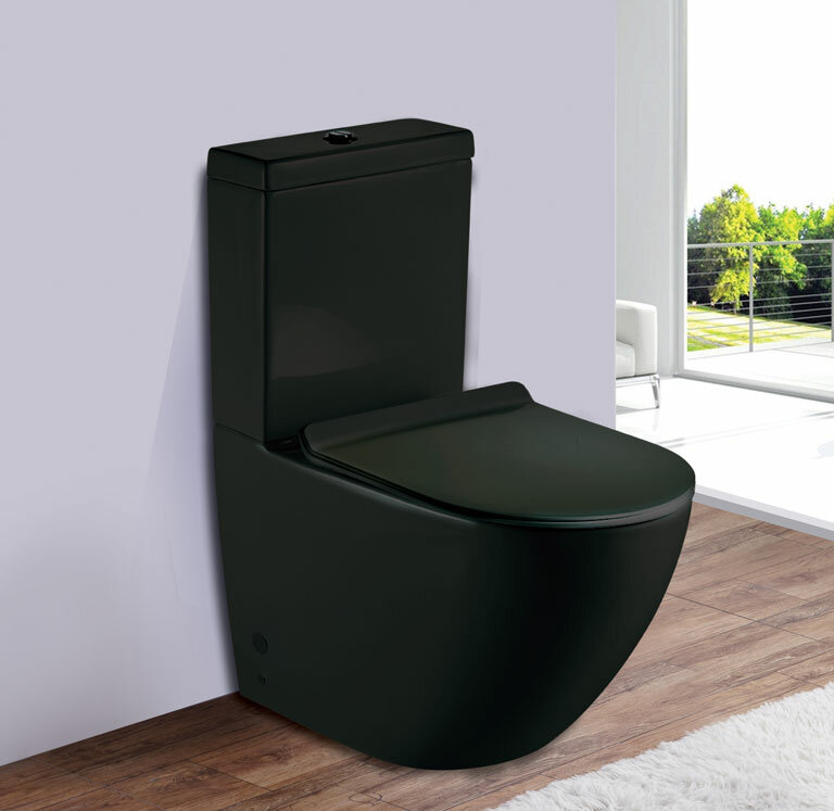 Унитаз компакт Esbano RIPOLL-С (Matt Black). Размер: 620x385x845.