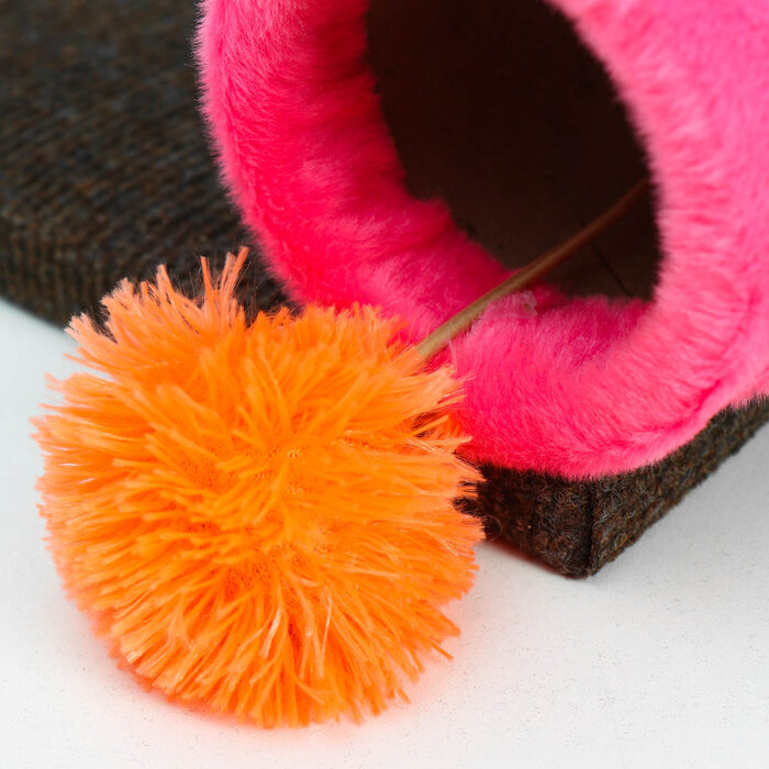 Пижон Игрушка-когтеточка с дразнилкой "Веселые шарики", 29 х 15,5 х 20 см, микс цветов - фотография № 4