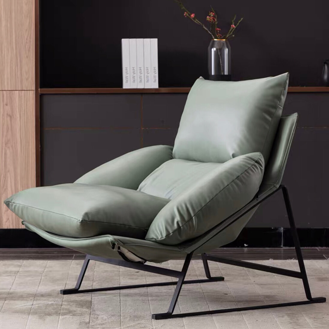 Кресло в стиле Belair (зеленое, кожзам) - фотография № 2