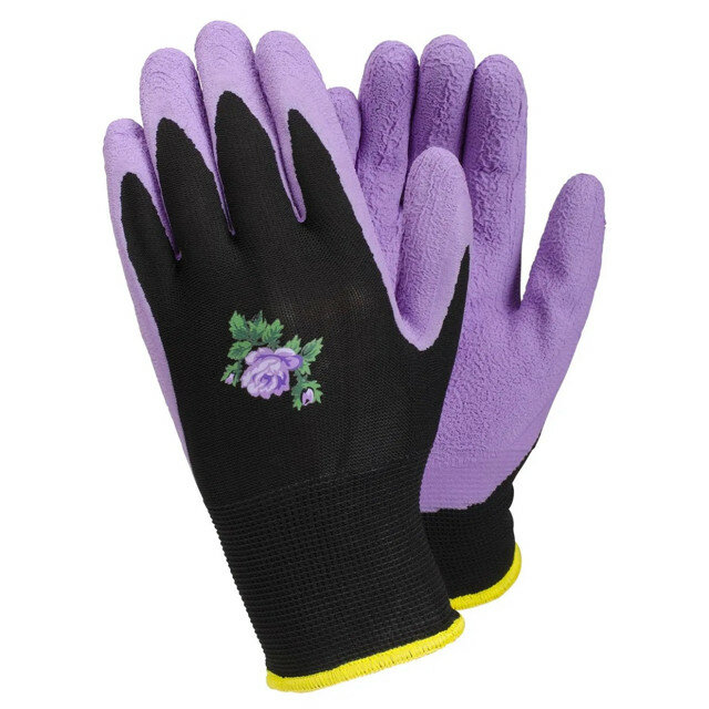 фото перчатки TEGERA нейлон с латоксным покрытием сиреневые