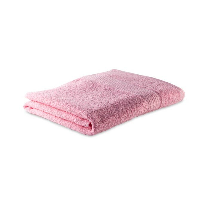 Полотенце махровое гладкокрашеное «Эконом» 70х130 см, цвет розовый - фотография № 1