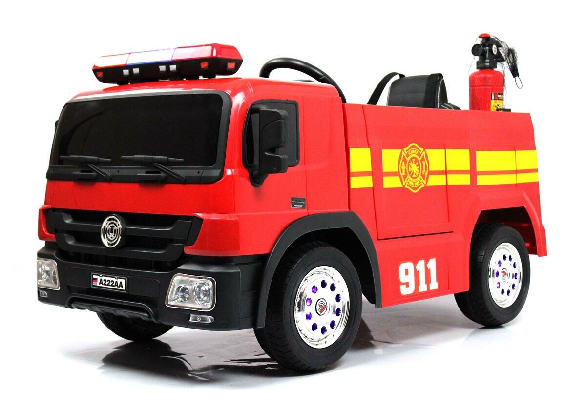 Детский электромобиль A222AA (пожарная) красный (RiverToys)