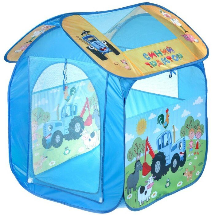 Играем вместе Палатка игровая «Синий трактор» 83х80х105 см, в сумке