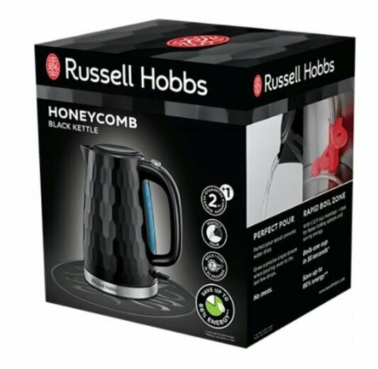 Электрический чайник Russell Hobbs HoneyComb 26051-70 2400 Вт черный - фотография № 4