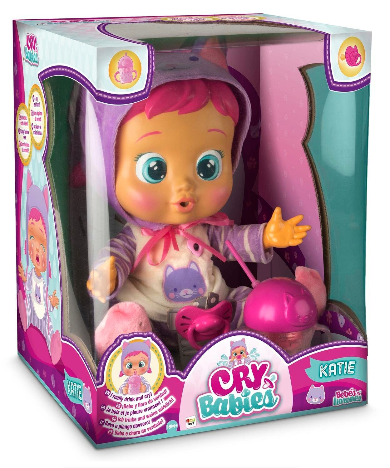 IMC Toys Кукла Cry Babies Плачущий младенец Katie, интерактивная, эл/мех, 30 см