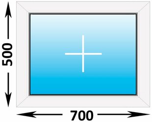 Пластиковое окно Veka WHS 60 глухое 700x500 (ширина Х высота) (700Х500)
