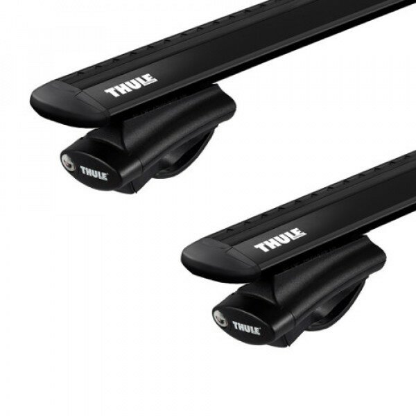 Багажник Thule WingBar EVO на крышу автомобиля Nissan Terrano с 2014 г. на стандартный рейлинг (черная крыловидная дуга)