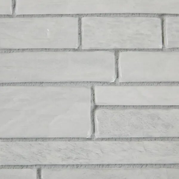 фото Листовая панель ПВХ Песчаник серебристый 960x485x0.3 мм 0.46 м²