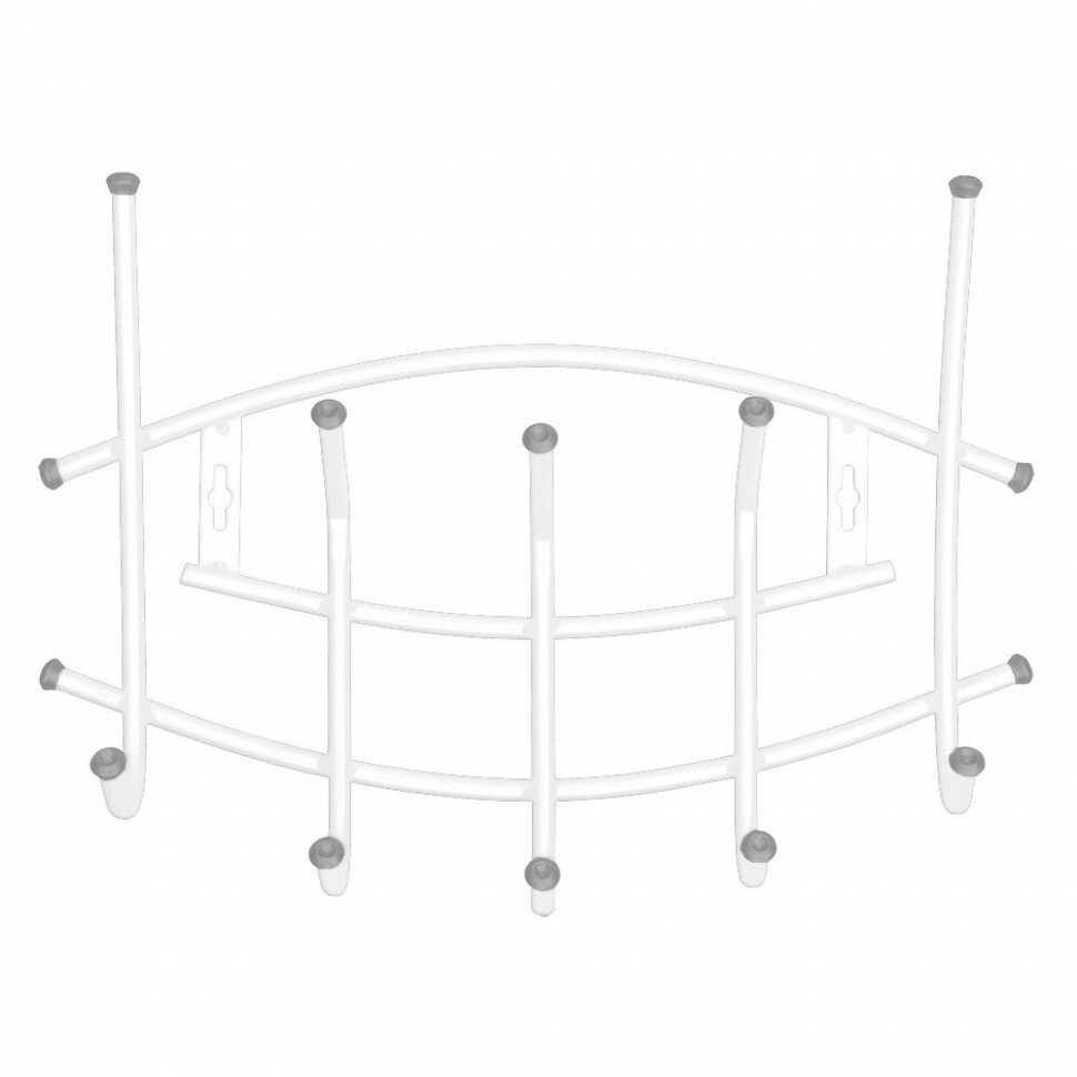 Вешалка настенная Ника "Премиум 3" 5 крючков, цвет белый ВНП3/1779*4