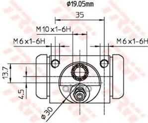 Цилиндр Тормозной Ford Fusion/ Mazda 2 1.25-1.6 02-07 TRW арт. BWD312