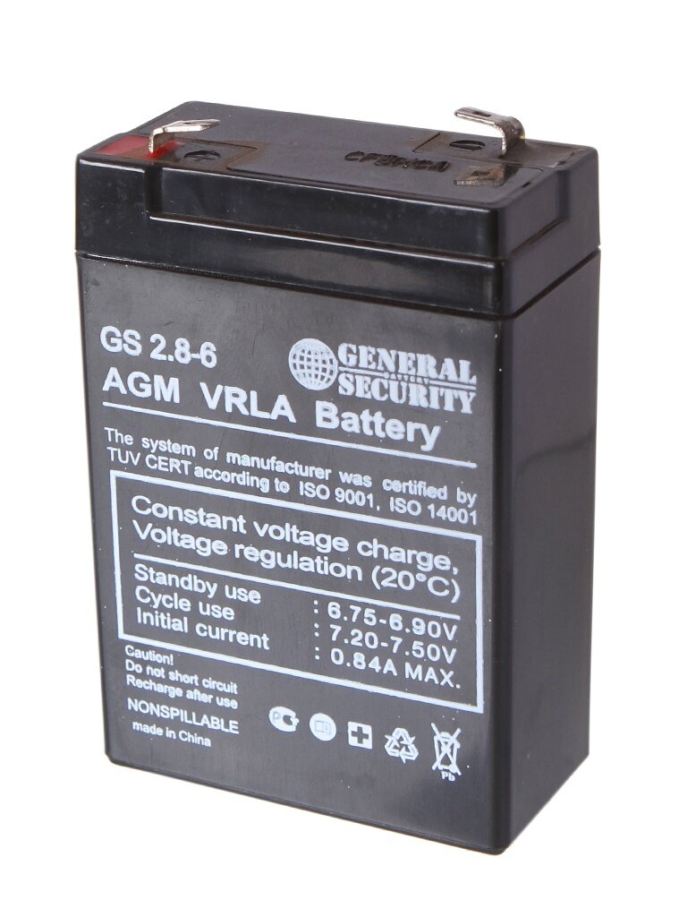 Аккумулятор General Security GS 2.8-6 (6V / 2.8Ah) для электромобиля ИБП аварийного освещения кассового терминала весов GPS контрольной панели