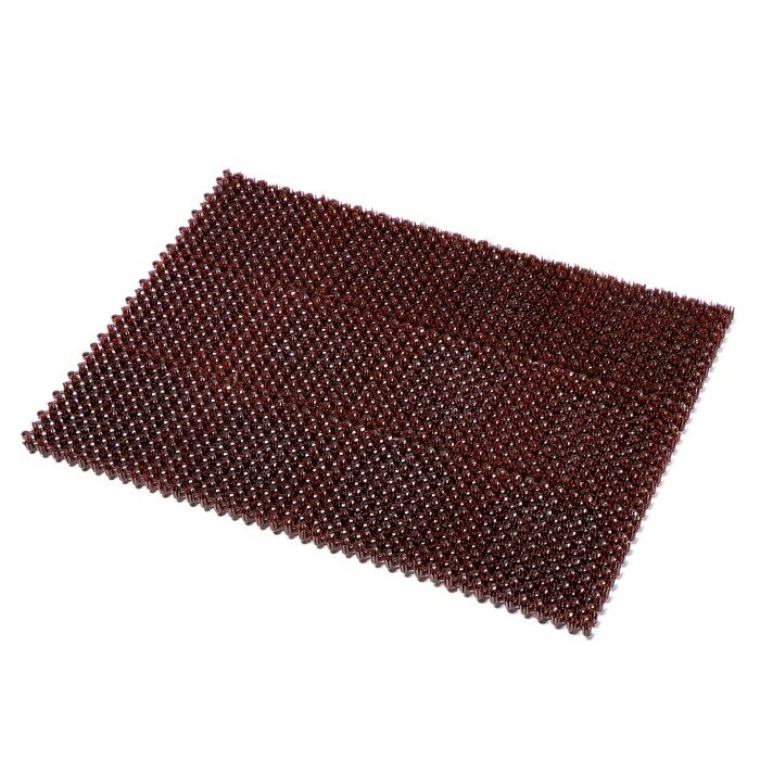Покрытие ковровое щетинистое без основы «Травка», 40×53 см, цвет коричневый - фотография № 2