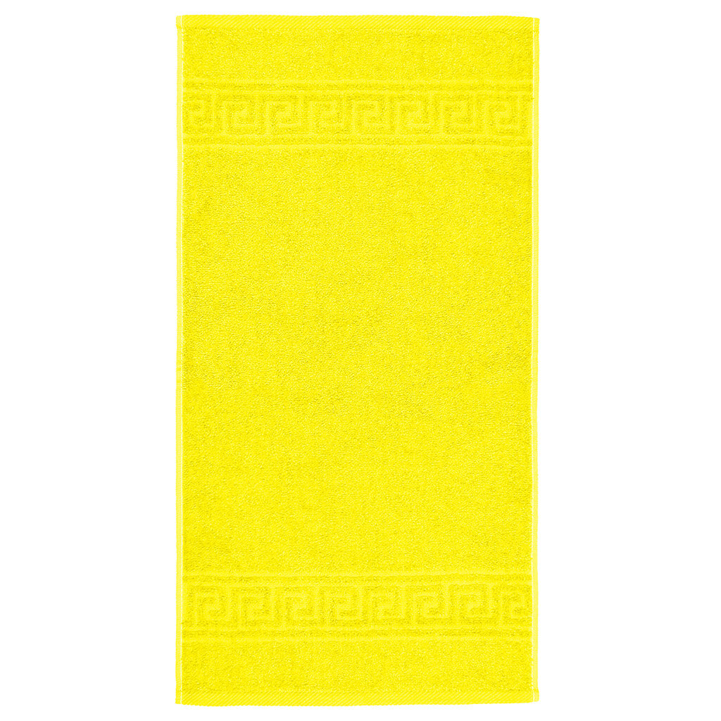 Полотенце махровое "Греция" 35х70см, гладкокрашенное, 350г/м2, желтый (Россия) - фотография № 1