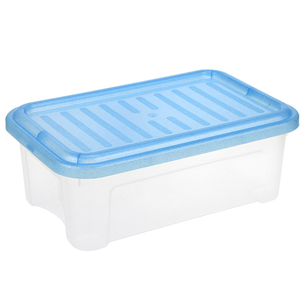 Контейнер для хранения пластмассовый "Darel-box" 2,5л, 26х16,5х9,5см, синий (Россия) - фотография № 1