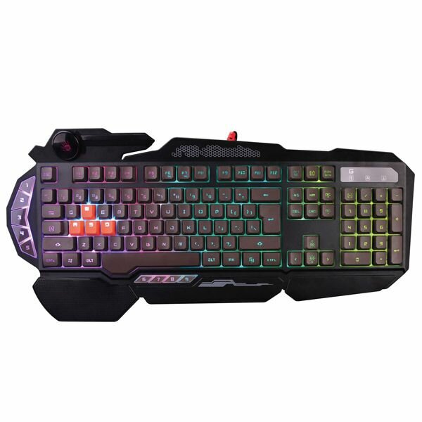 Клавиатура A4Tech Bloody B314 черный USB Multimedia for gamer LED (подставка для запястий)