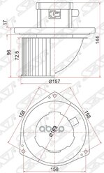 Мотор Отопителя Салона Mitsubishi Pajero Sport 08-/L200 06-/Nissan Patrol/Safari Y61 97-10 (Lhd) Sat арт. ST-7802A105