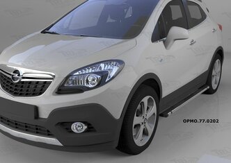 Пороги алюминиевые (emerald black) opel mokka (2012-) opmo.77.0202