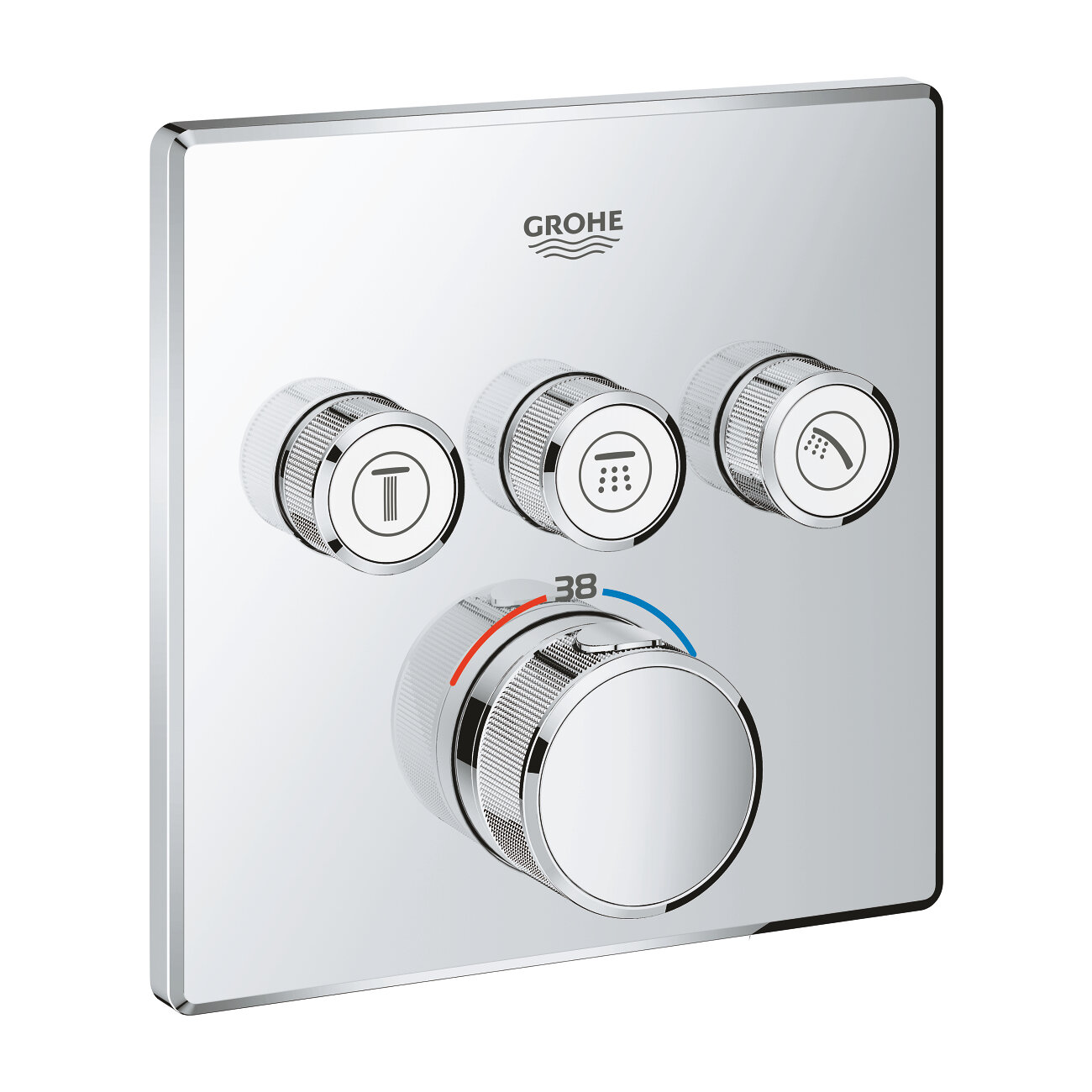 Термостат для душа Grohe Grohtherm SmartControl, 3 потребителя, квадратный, хром 29126000