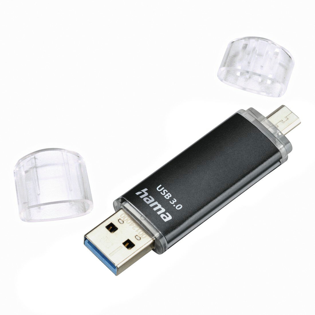 Флешка Hama "Laeta Twin" USB 3.0, 128GB, 40MB/s, black