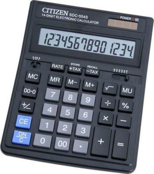 Калькулятор Citizen SDC-554s черный 14 разр.