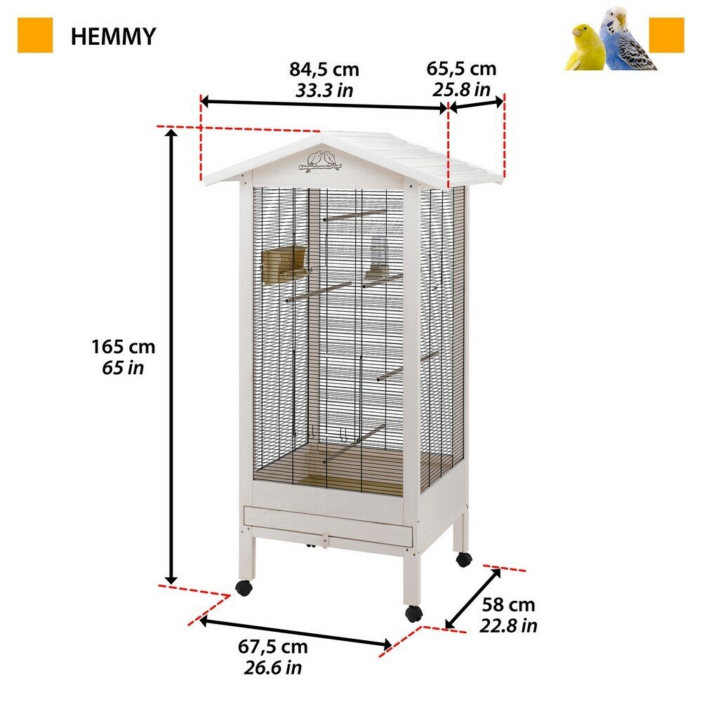 Вольер для птиц HEMMY (деревянный) - фотография № 3