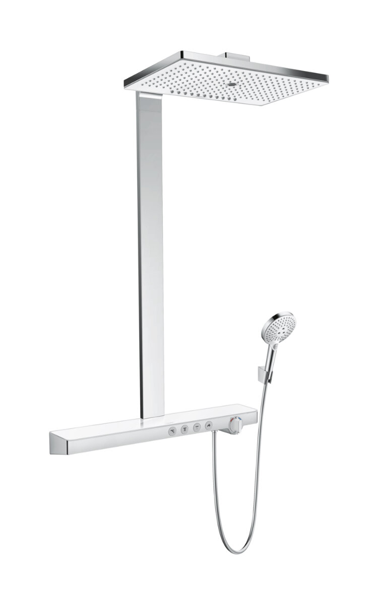 Душевая стойка Hansgrohe Rainmaker Select Showerpipe 460 3jet, белый-хром 27106400