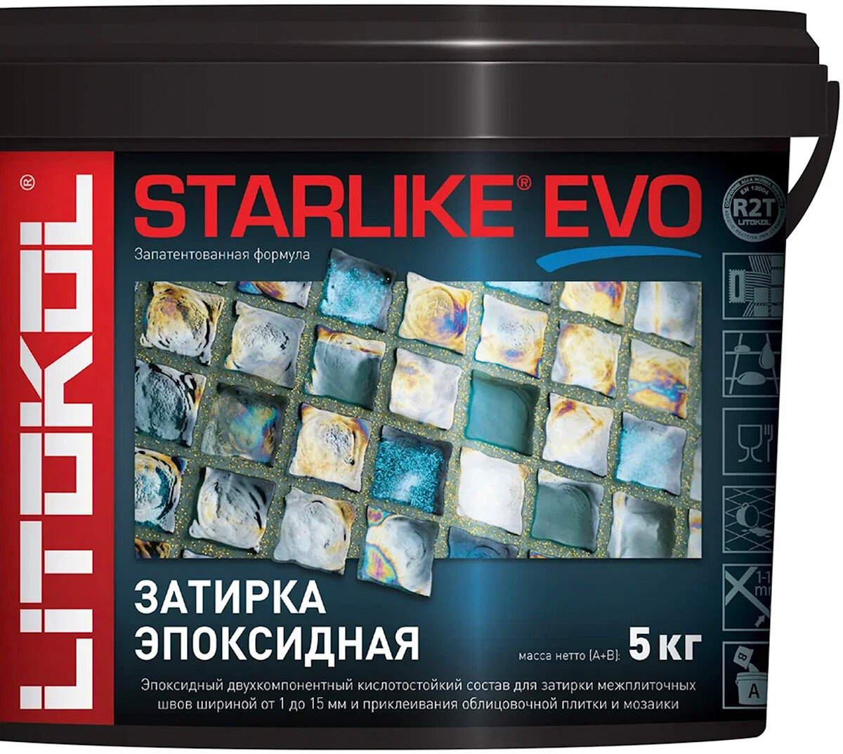 Litokol Затирка для швов LITOKOL STARLIKE EVO S.130 Grigio Ardesia 5кг