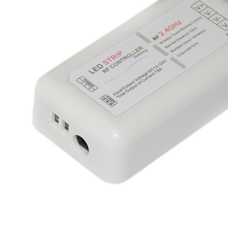 Touch Радио диммер для одноцветной ленты, 2,4G, белый, с держателем для пульта, 12А - фотография № 5