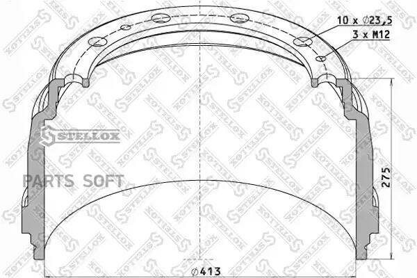 STELLOX 8500028SX 85-00028-SX_.  !413x203/213 H=275 d=295/335 n10x23.5 \Scania 1