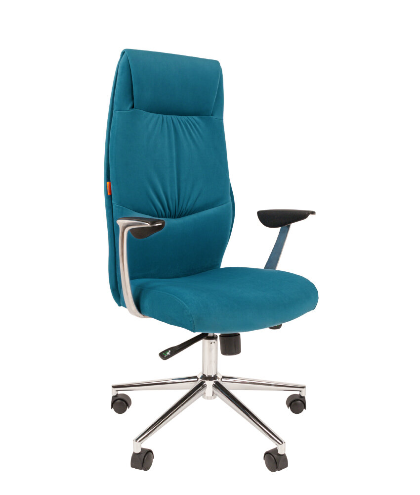 Кресло для домашнего офиса Chairman HOME VISTA ткань велюр, цвет бирюзовый