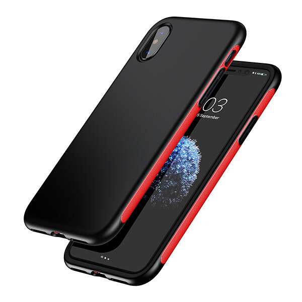 Baseus Чехол Baseus Bumper Case Red для iPhone X красный WIAPIPHX-BM09