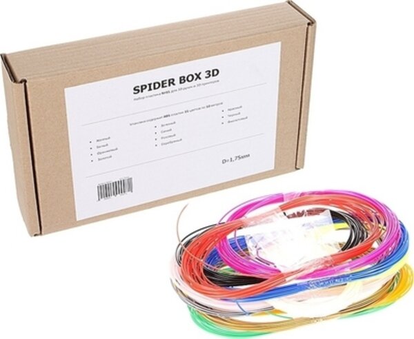 Наборы Spider Box 11 ABS-пластик 11 Цветов по 10 метров (для 3D принтера) ABS-11 .
