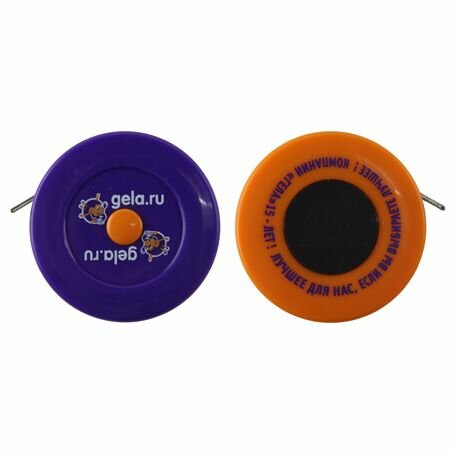 Сантиметр-рулетка HEMLINE Портновская, на магнитной основе, оранжево-фиолетовая