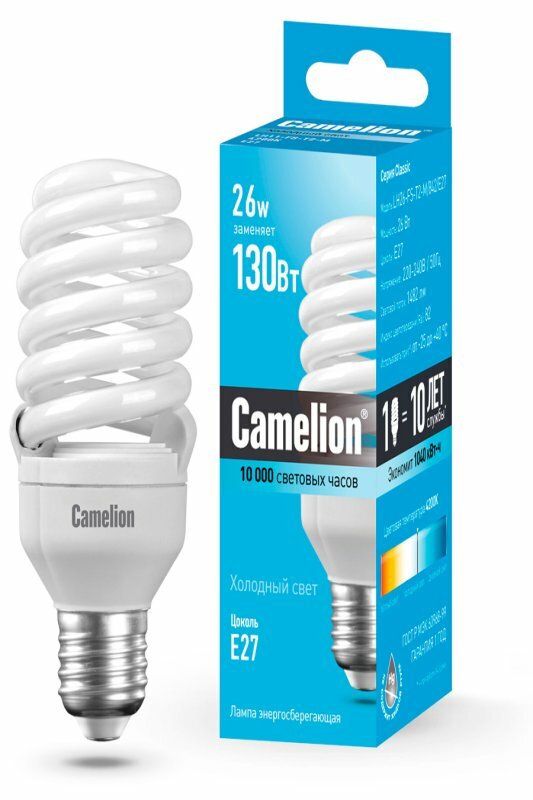 Camelion Лампа энергосберегающая E27 Camelion E27 26Вт (LH26-FS-T2-M/842/E27)