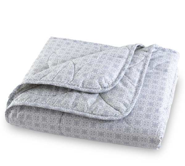 Одеяло 46 стеганое (лен, хлопок 300/перкаль) 1,5-спальное - фотография № 1
