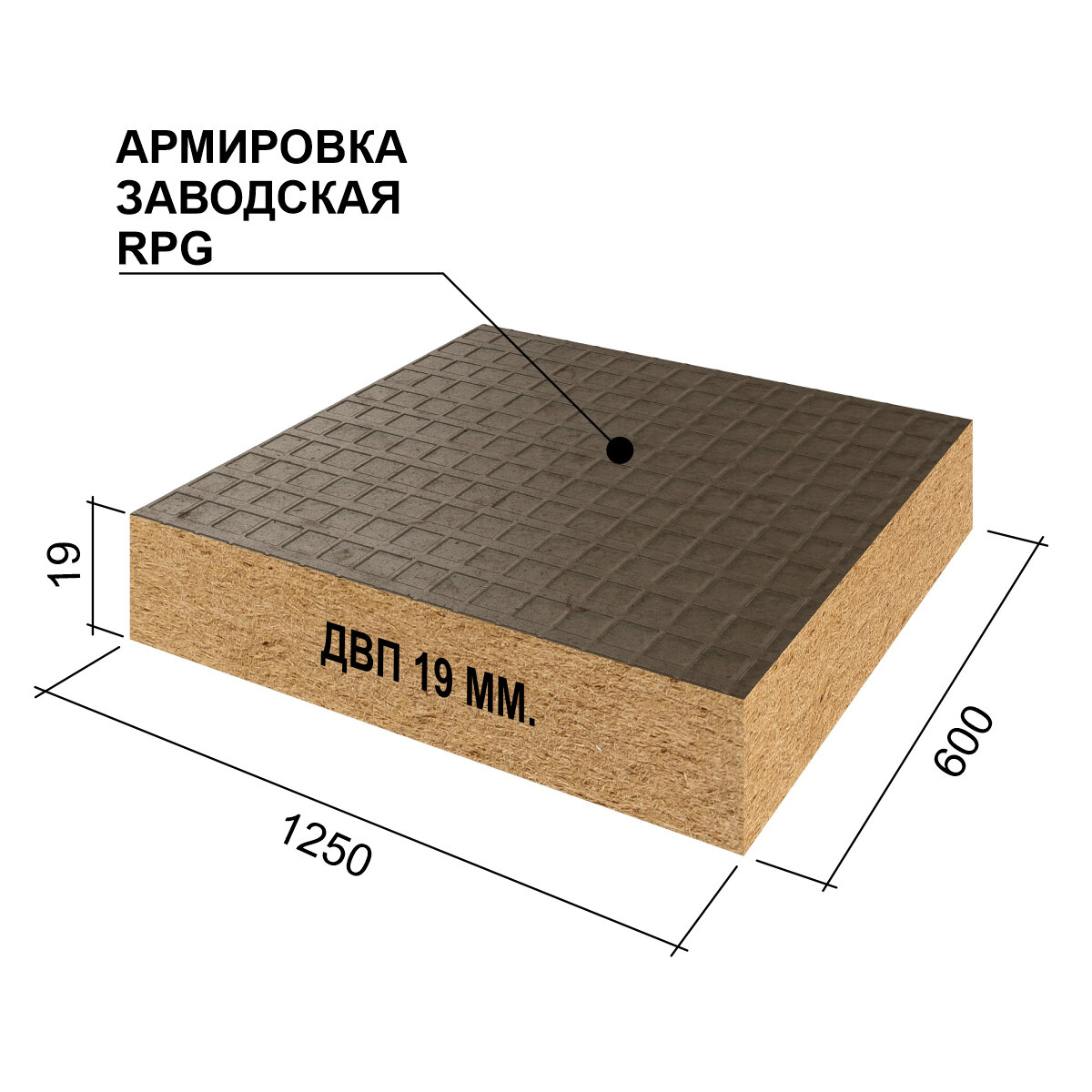 Звукоизоляционная панель Ruspanel RPG COMFORT ECO (упаковка 5 шт.) 1250х600х19 мм сетка1/двп19 - фотография № 2