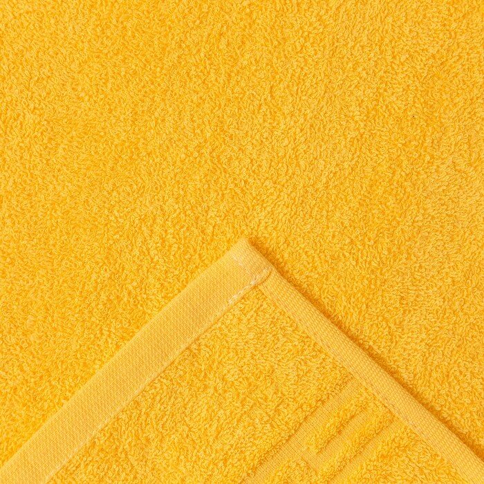 Полотенце Ocean 70х130 см, жёлтый, хлопок 100%, 360 г/м2 - фотография № 3