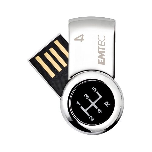 USB 2.0 Flash Drive 4GB Emtec S360, "Для него", металл (EKMMD4GS360)