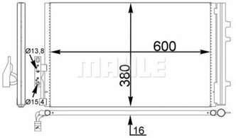 Радиатор кондиционера BMW X3/X4 10>18 MAHLE AC778000S