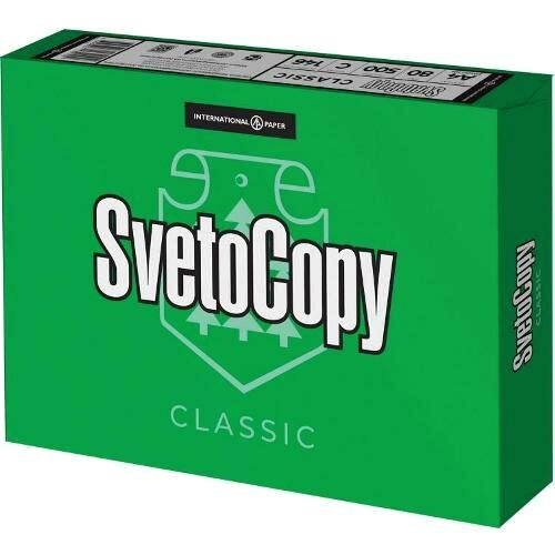 Бумага офисная А4 Svetocopy - Светокопи, 80 грамм, класс C - 500 листов