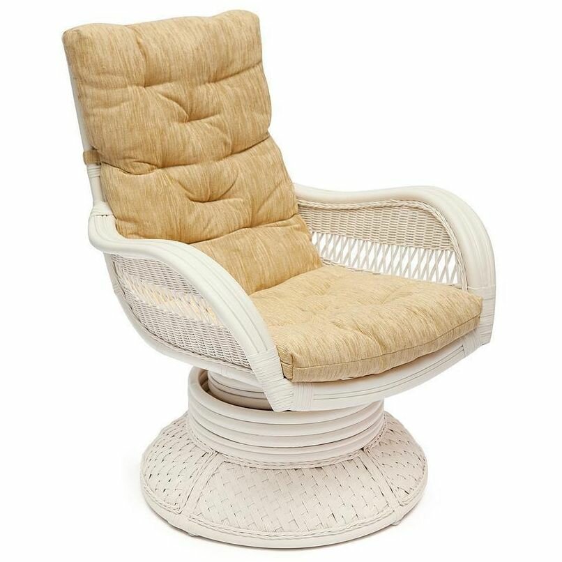 Кресло-качалка с подушкой TetChair Andrea Relax Medium TCH White