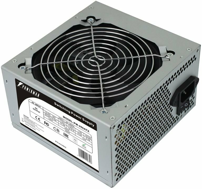 Блок питания 450W PowerMan PM-450ATX OEM